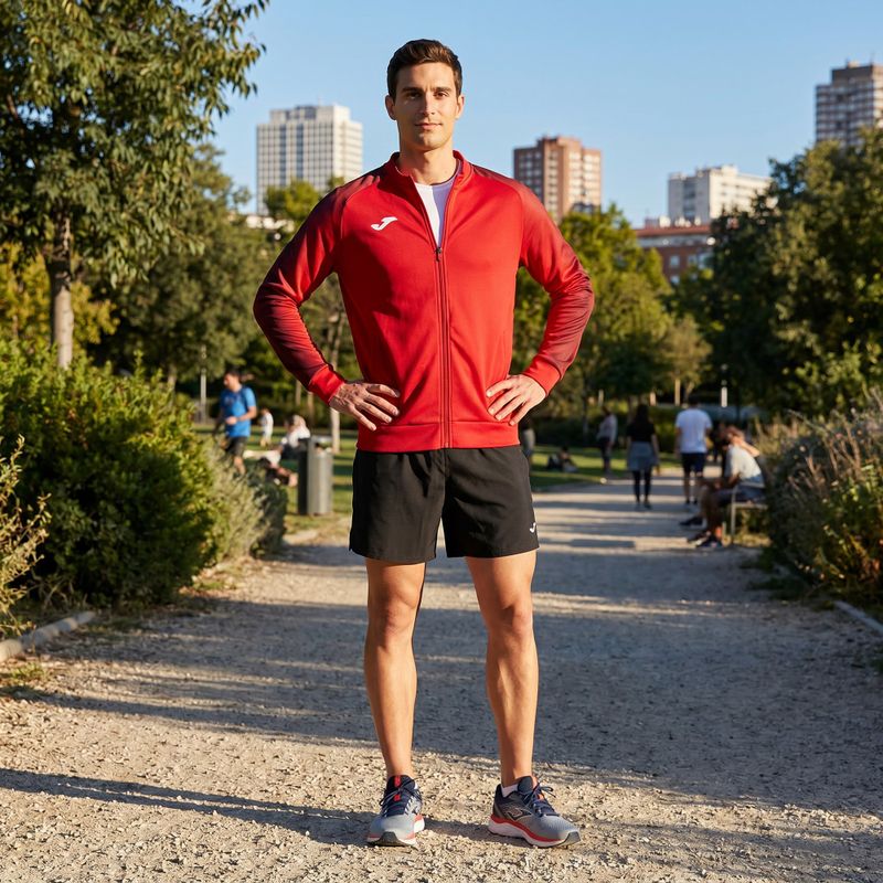 Bluza do biegania męska Joma Elite XI Full Zip red 9