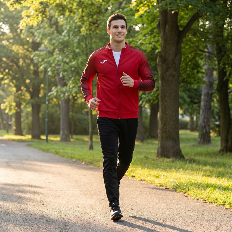 Bluza do biegania męska Joma Elite XI Full Zip red 10