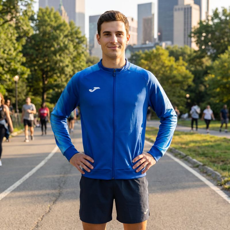Bluza do biegania męska Joma Elite XI Full Zip royal 10