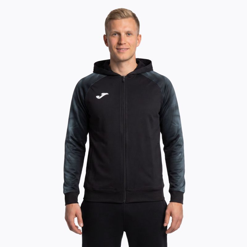 Bluza do biegania męska Joma Elite XI Hoodie black/anthracite