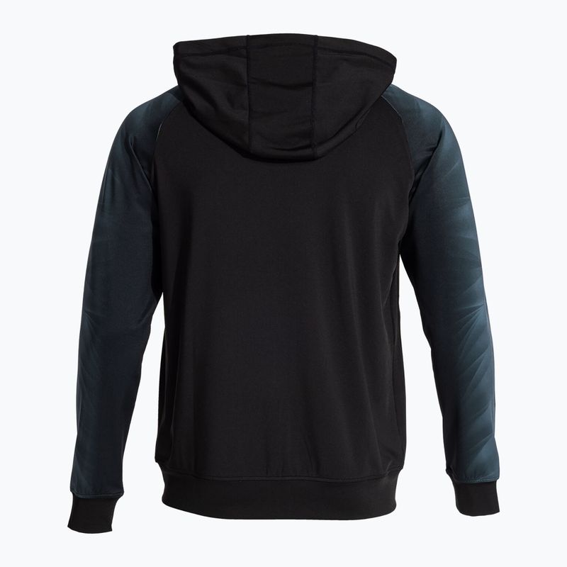 Bluza do biegania męska Joma Elite XI Hoodie black/anthracite 3
