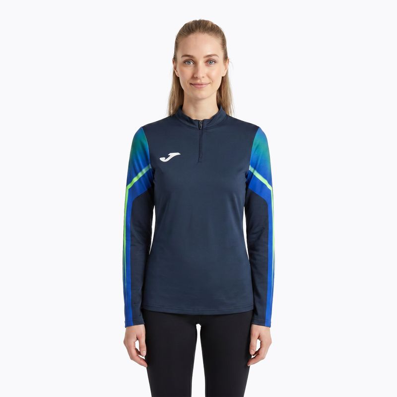 Bluza do biegania damska Joma Elite XI navy/fluor green