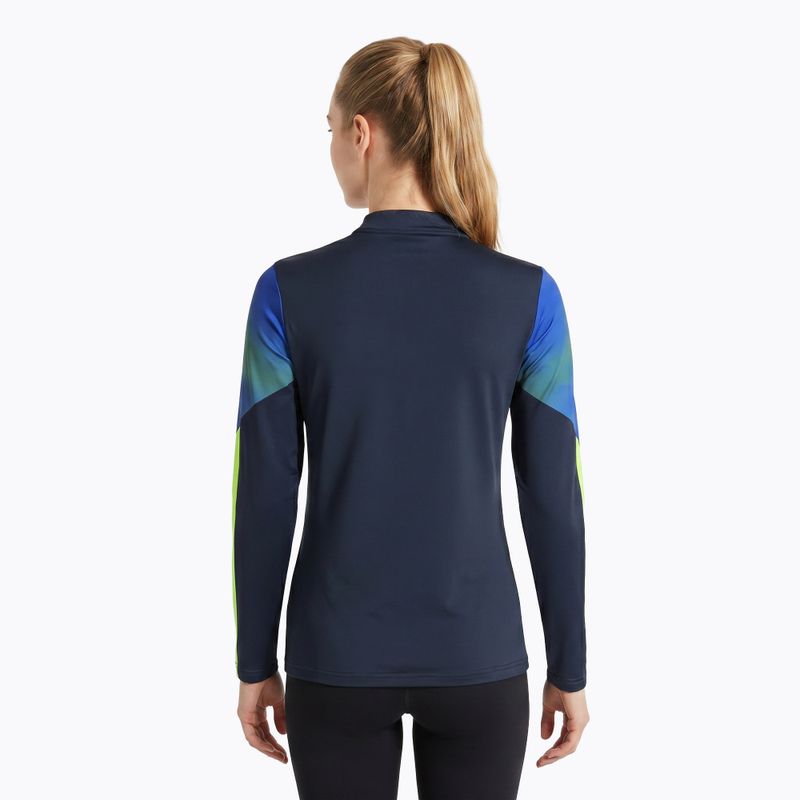 Bluza do biegania damska Joma Elite XI navy/fluor green 2
