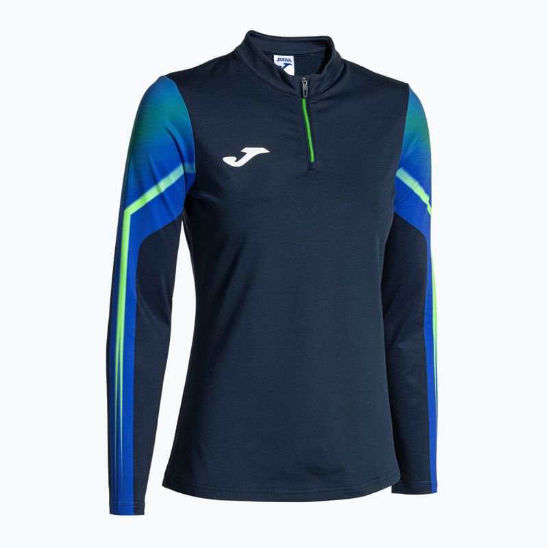 Bluza do biegania damska Joma Elite XI navy/fluor green 3