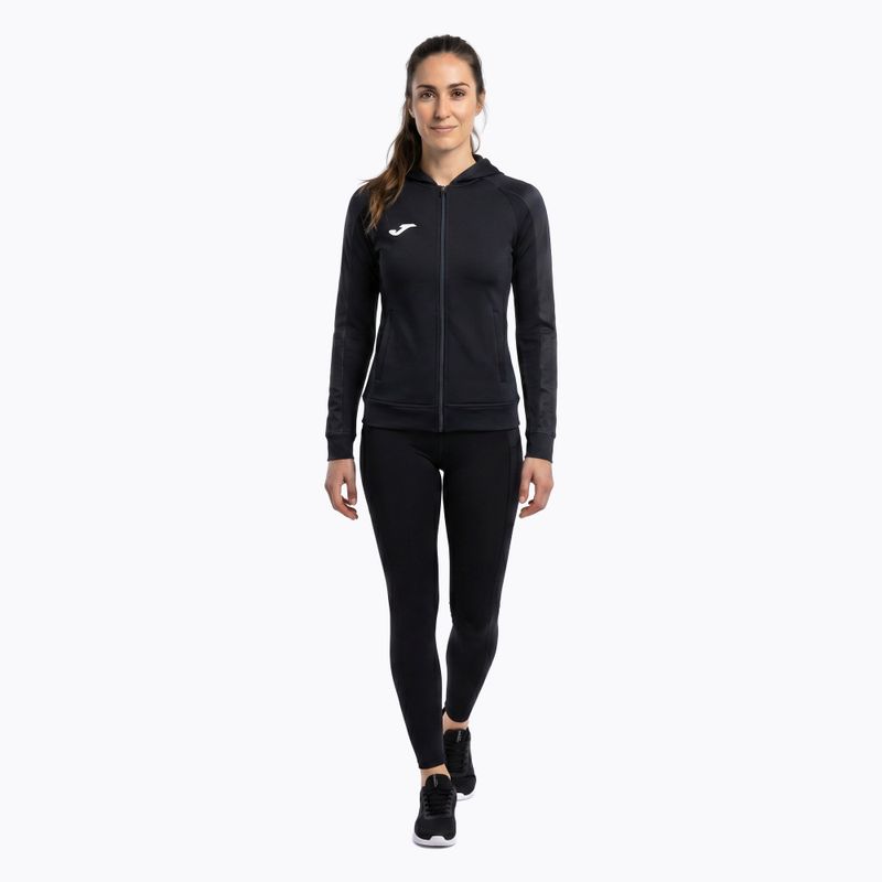 Bluza do biegania damska Joma Elite XI Hoodie black/anthracite 2