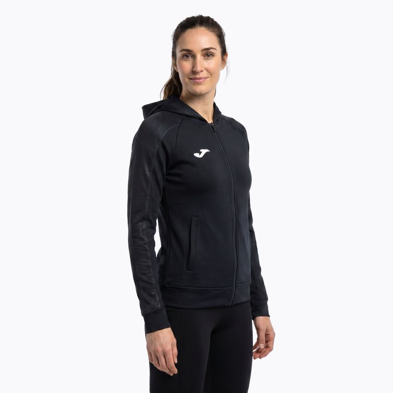 Bluza do biegania damska Joma Elite XI Hoodie black/anthracite 4