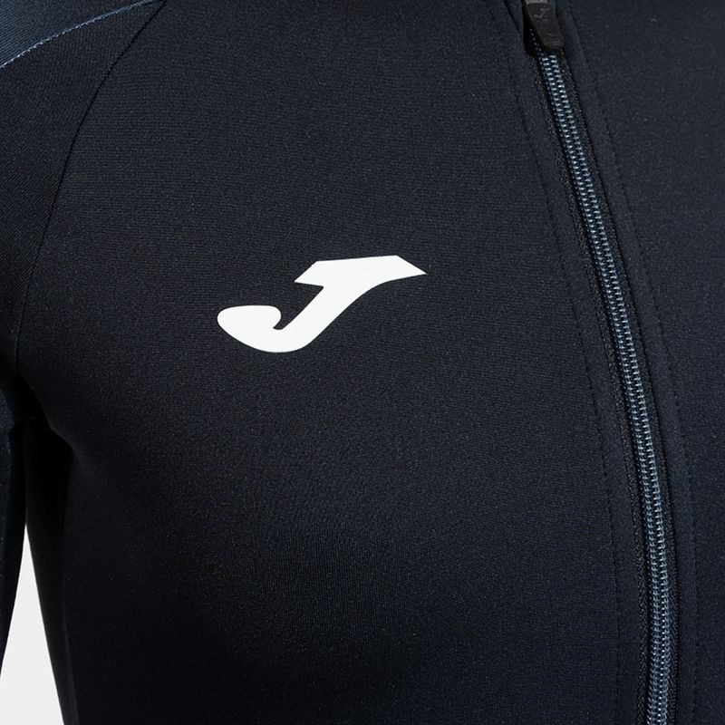 Bluza do biegania damska Joma Elite XI Hoodie black/anthracite 4