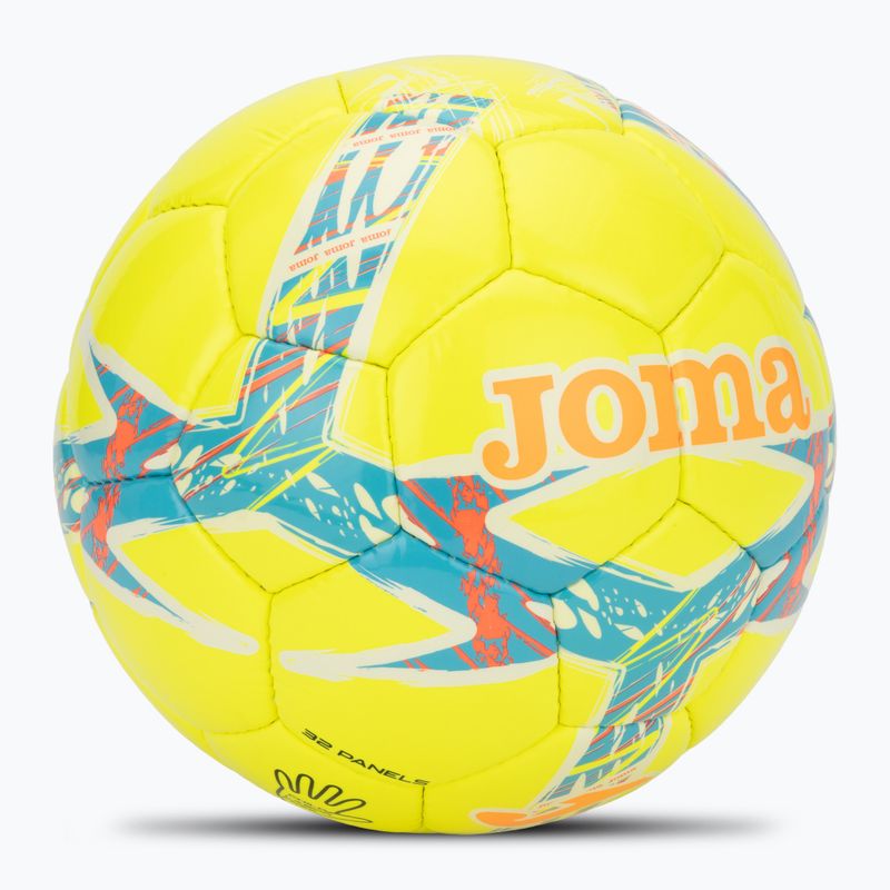 Piłka do piłki nożnej Joma Dali III yellow/fluor turquoise rozmiar 5 2