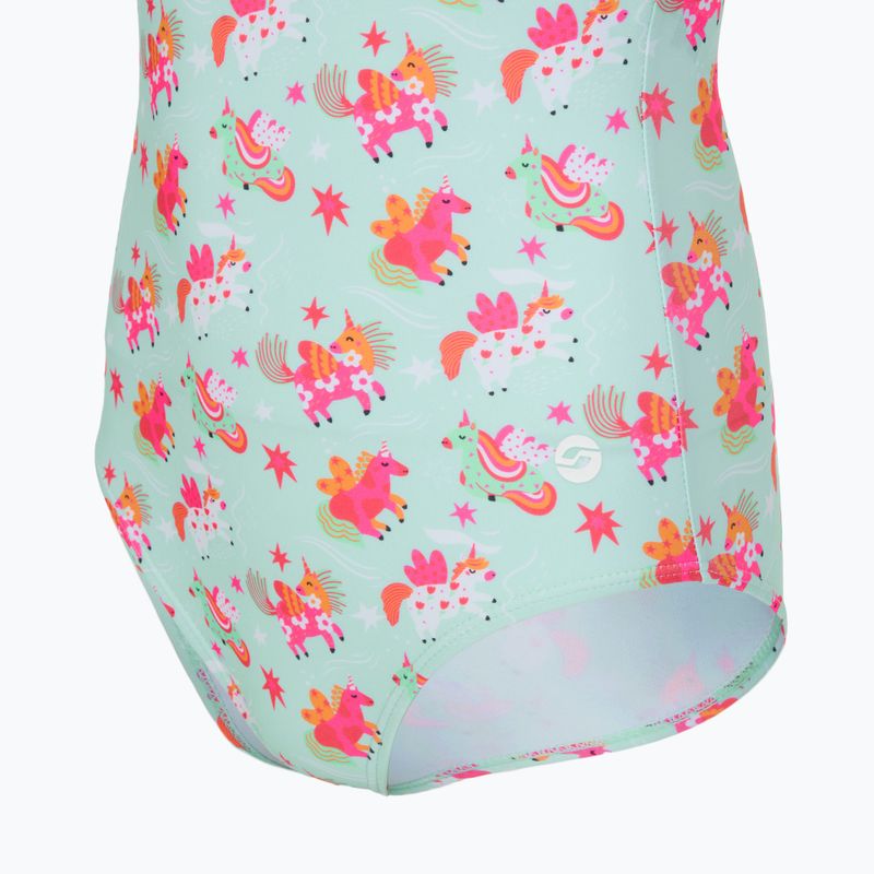 Strój pływacki jednoczęściowy dziecięcy RAS Unicorn Classic Back aqua 3