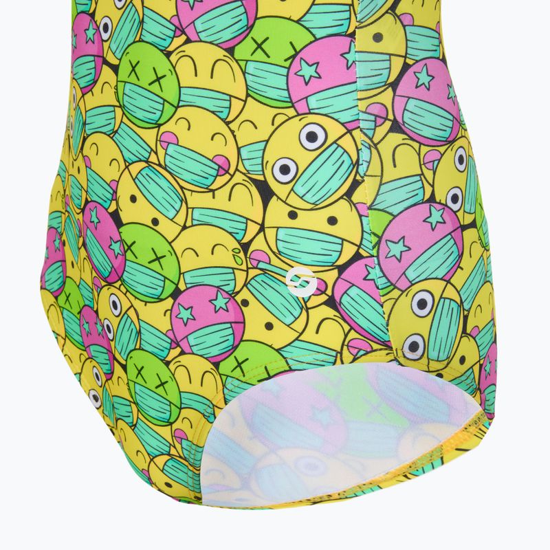 Strój pływacki jednoczęściowy dziecięcy RAS Face Classic Back multicolour 3