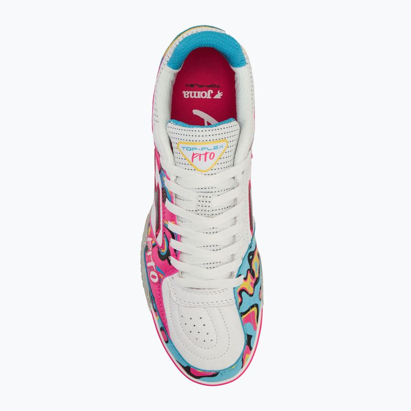 Buty piłkarskie męskie Joma Top Flex IN white/coral 5