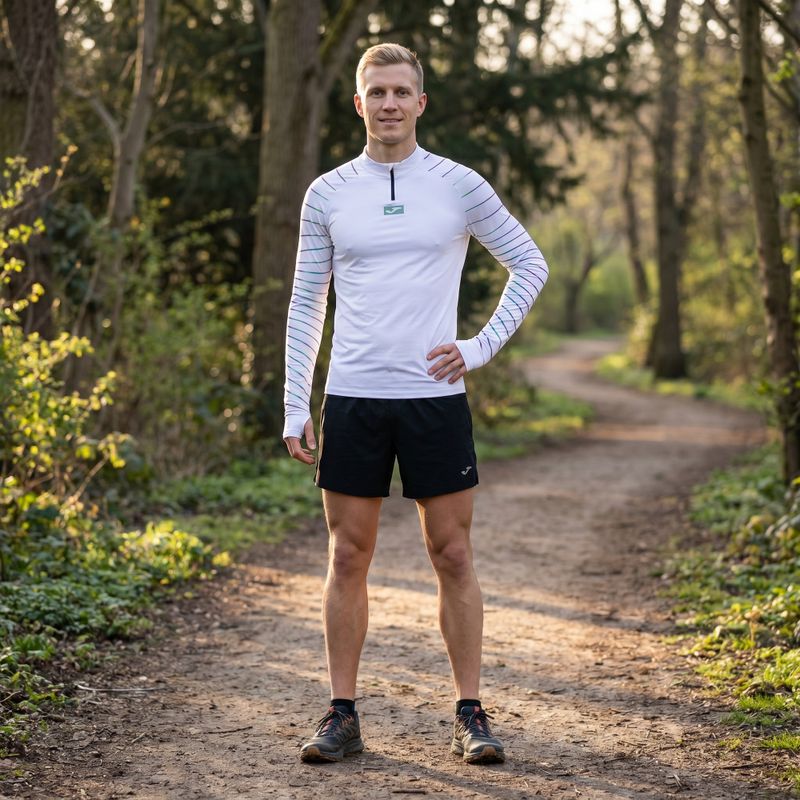 Longsleeve do biegania męski Joma R-Night white 9