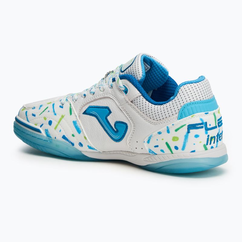 Buty piłkarskie męskie Joma Top Flex IN white/blue 3