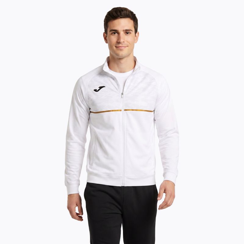 Bluza do biegania męska Joma Record III Full Zip white 3