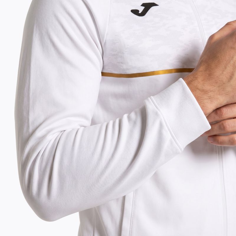 Bluza do biegania męska Joma Record III Full Zip white 4