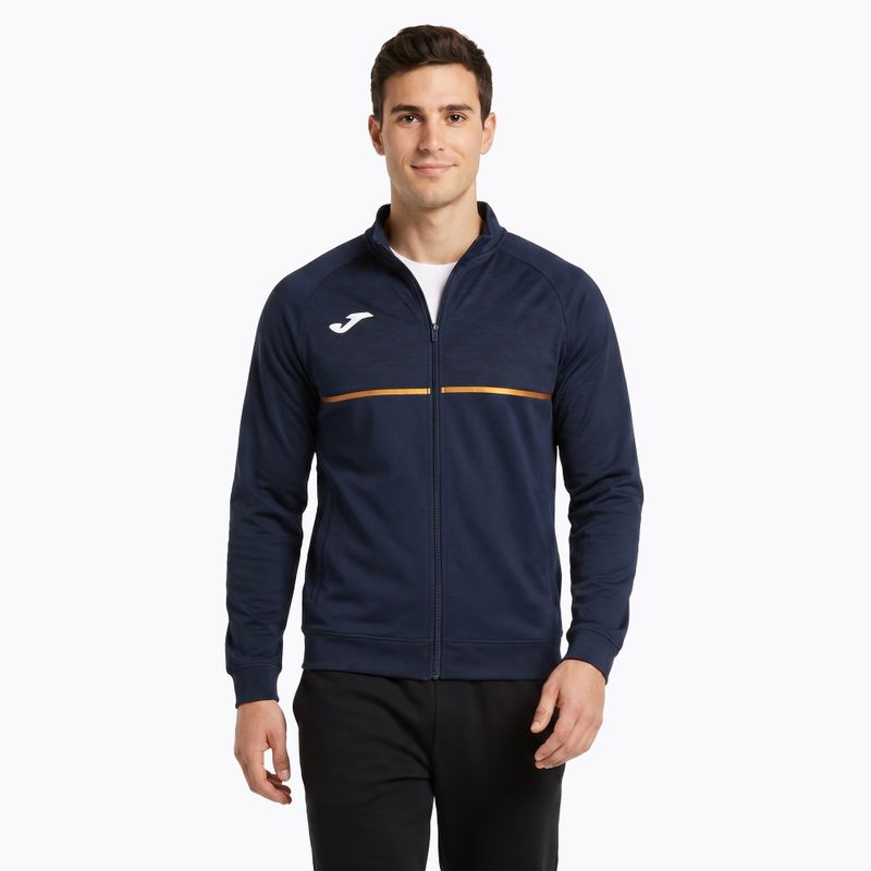 Bluza do biegania męska Joma Record III Full Zip navy 3