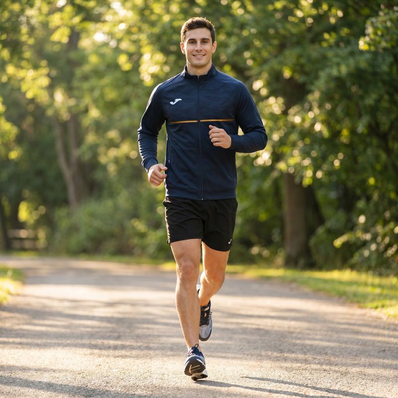 Bluza do biegania męska Joma Record III Full Zip navy 8