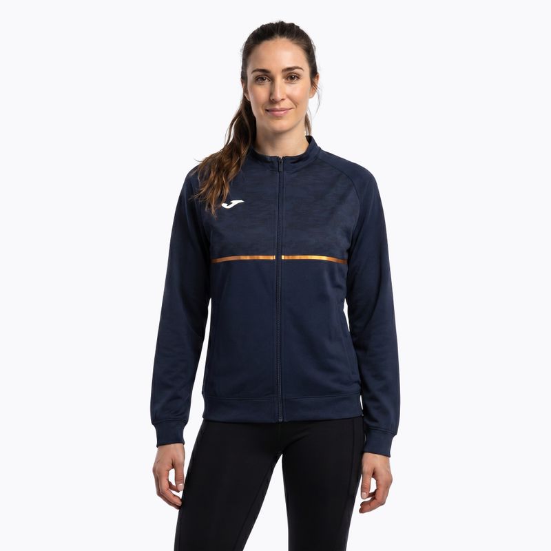 Bluza do biegania damska Joma Record III Full Zip navy