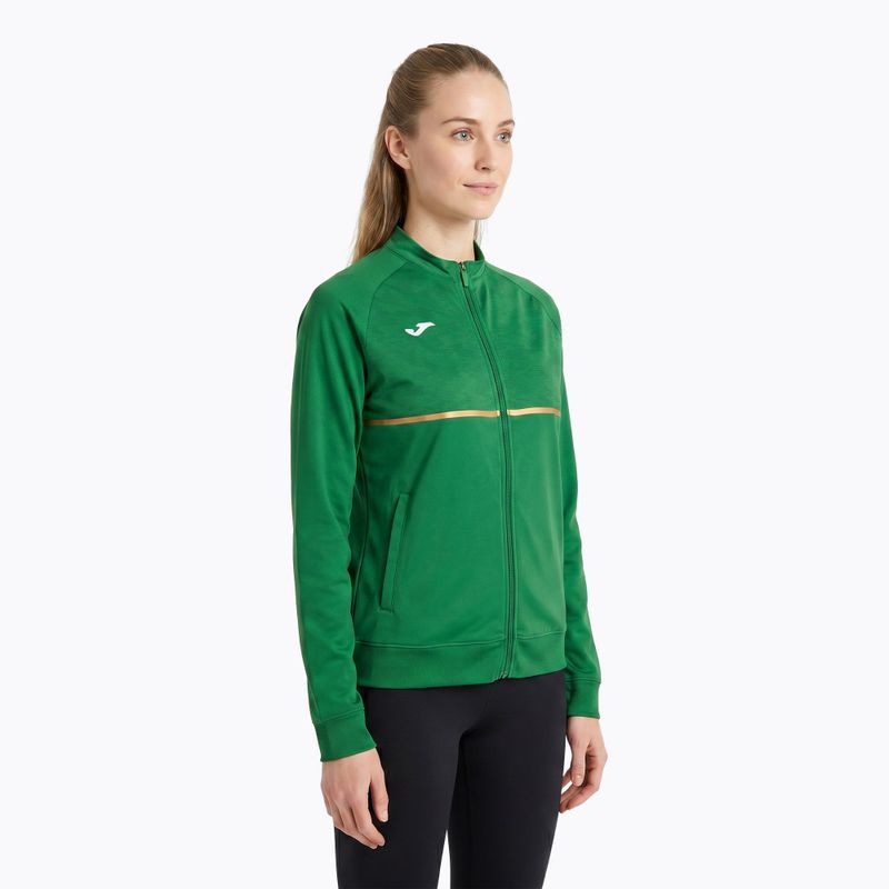 Bluza do biegania damska Joma Record III Full Zip green 3