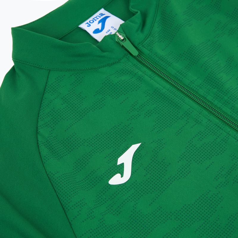 Bluza do biegania damska Joma Record III Full Zip green 3