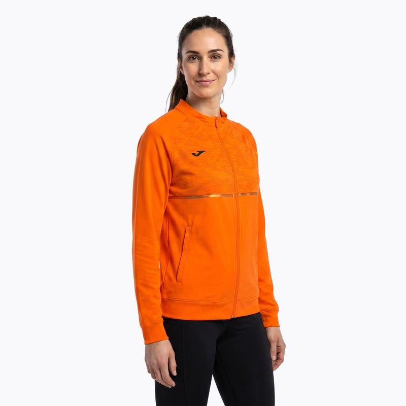 Bluza do biegania damska Joma Record III Full Zip orange 2