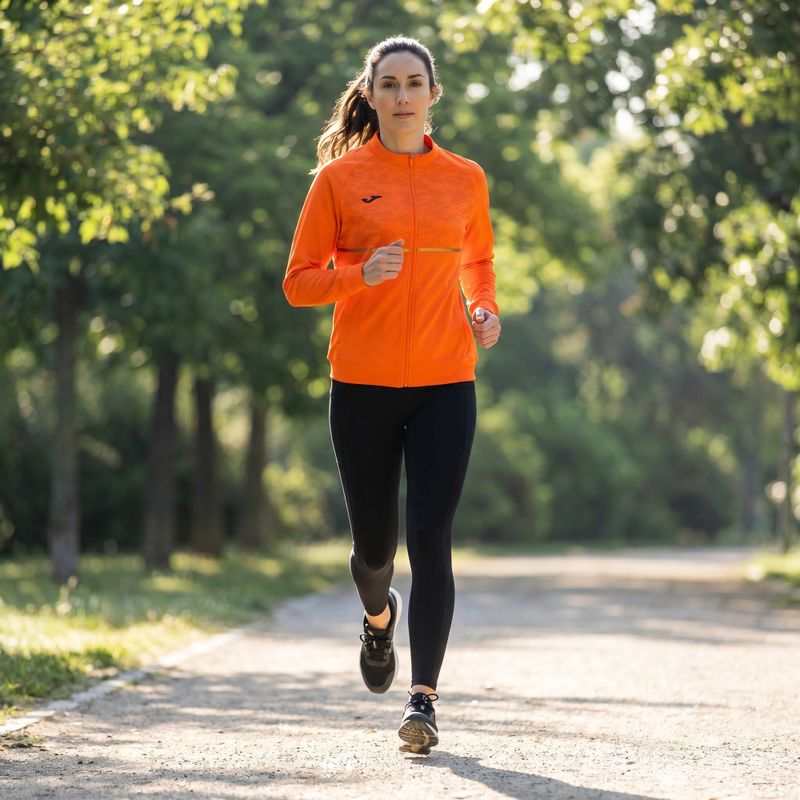 Bluza do biegania damska Joma Record III Full Zip orange 6