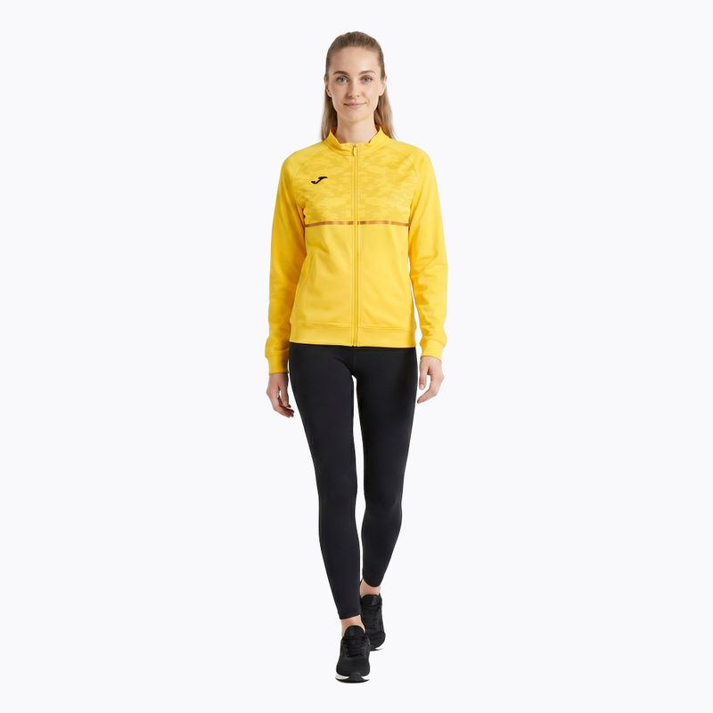 Bluza do biegania damska Joma Record III Full Zip yellow 2