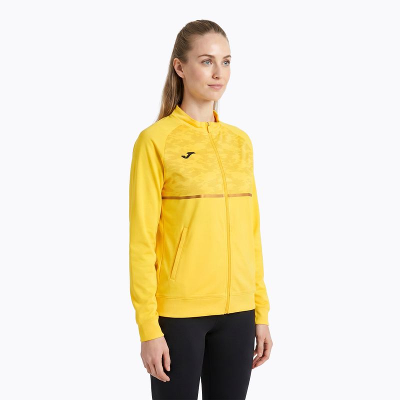 Bluza do biegania damska Joma Record III Full Zip yellow 4