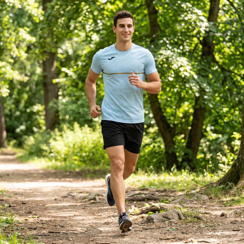 Koszulka do biegania męska Joma Record III light blue 5