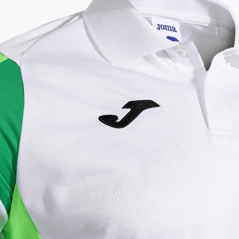 Koszulka tenisowa męska Joma Montreal white/fluor green 4