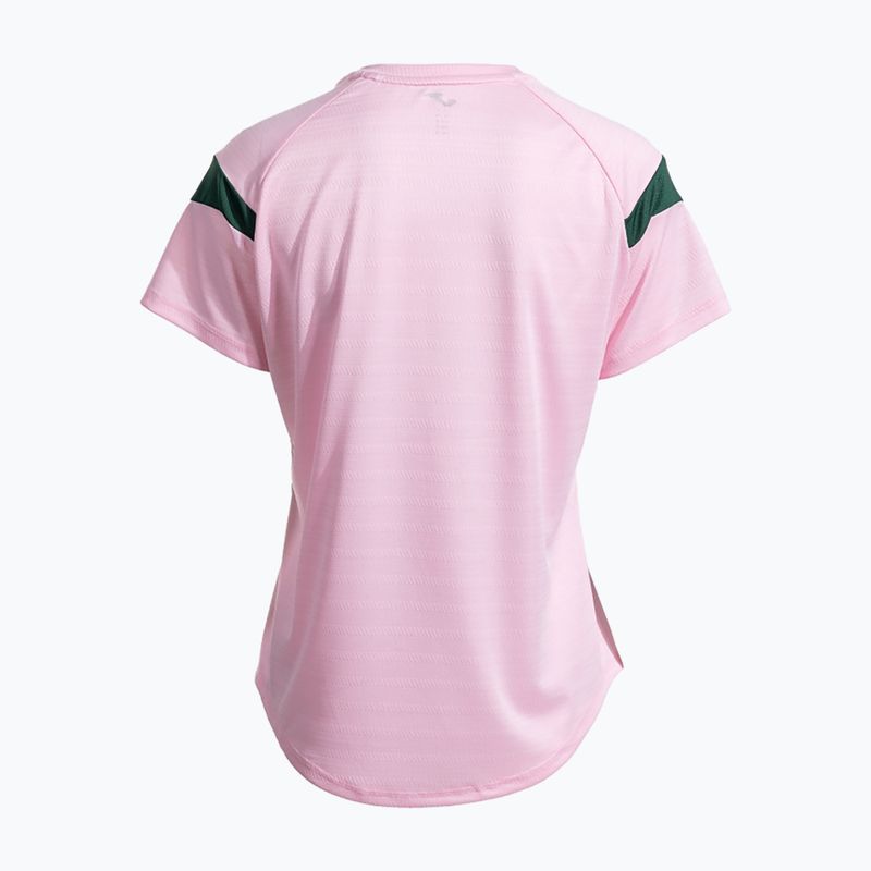 Koszulka tenisowa damska Joma Montreal pink/green 3