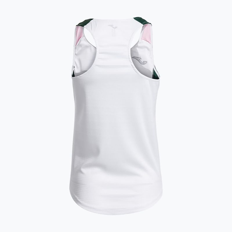 Koszulka tenisowa damska Joma Montreal white/green 2