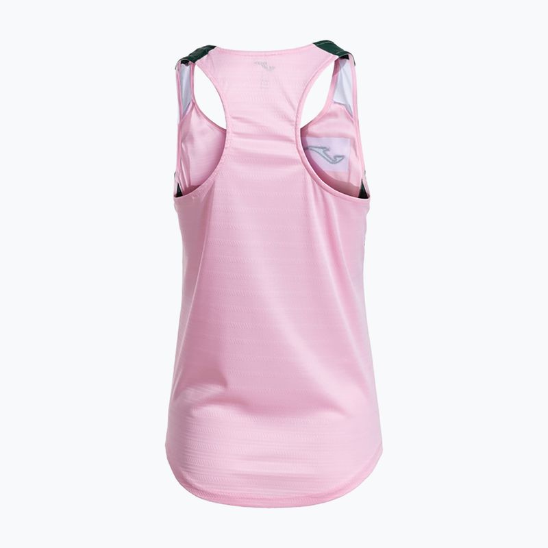 Koszulka tenisowa damska Joma Montreal pink/green 2