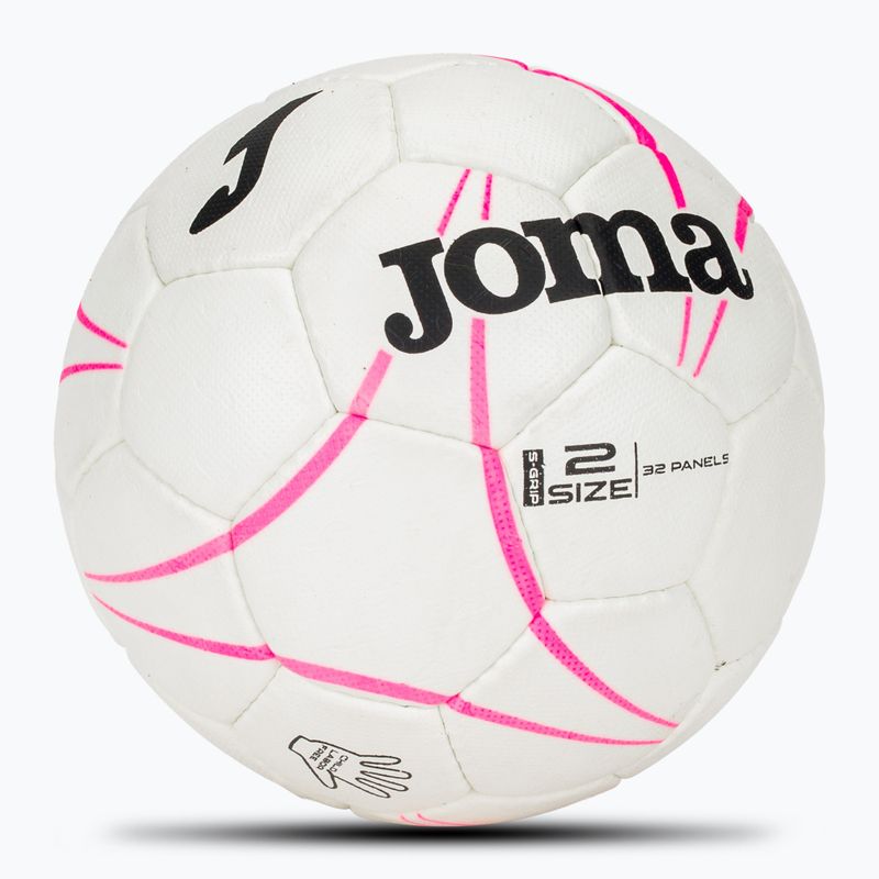 Piłka do piłki ręcznej Joma S-Grip white/flour pink rozmiar 2 2
