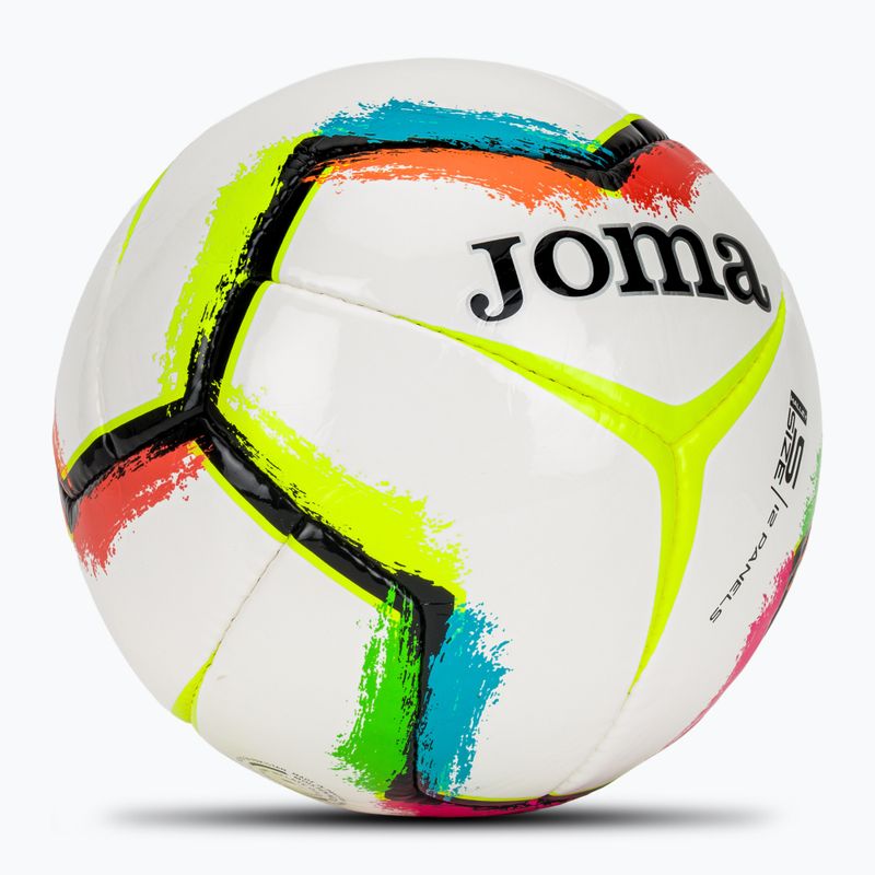 Piłka do piłki nożnej Joma Halley II white/fluor green rozmiar 5 2