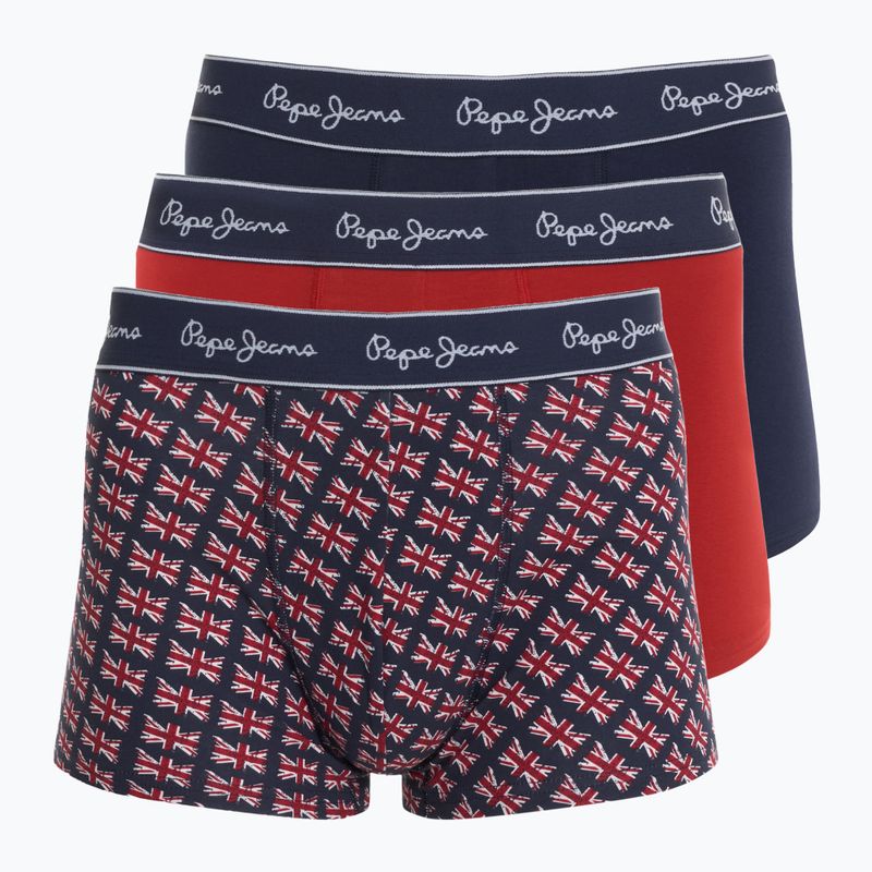 Bokserki męskie Pepe Jeans Flag Tk 3 pary navy