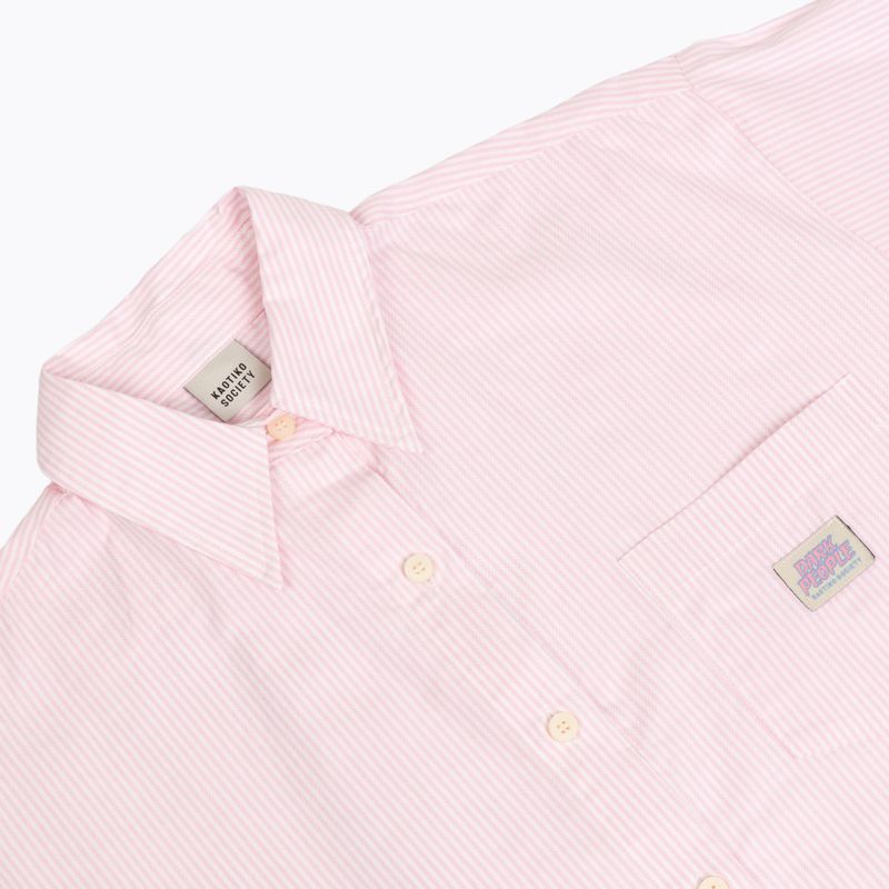 Koszula damska Kaotiko Stripes Dark People pink/white 3