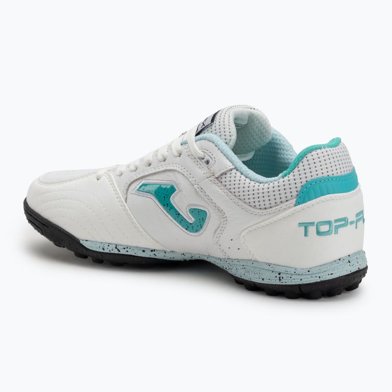 Buty piłkarskie męskie Joma Top Flex TF white/turqoise 3