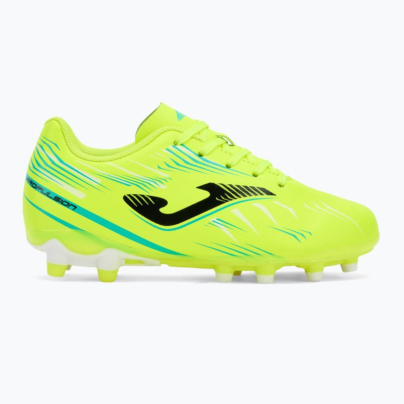 Buty piłkarskie dziecięce Joma Propulsion Jr FG fluor yellow 2