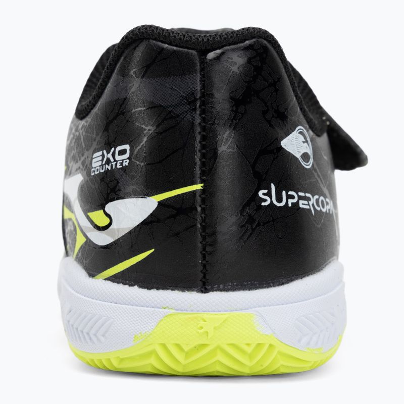 Buty piłkarskie dziecięce Joma Super Copa Jr IN black/fuor yellow 6