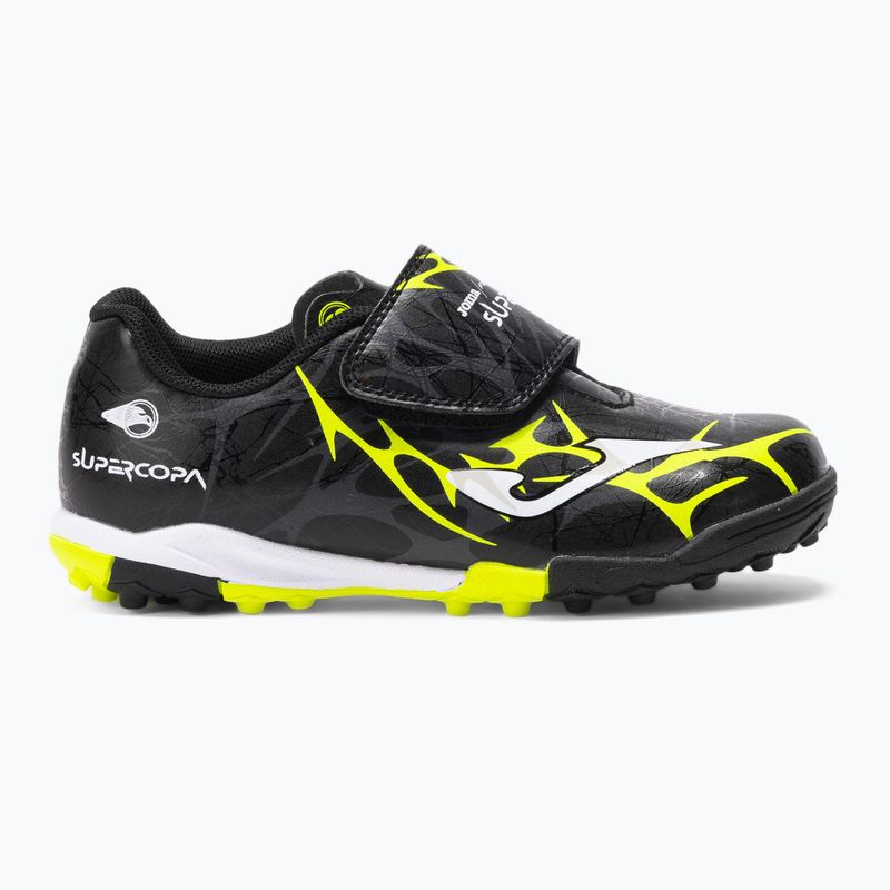 Buty piłkarskie dziecięce Joma Super Copa Jr TF black/fluor yellow 8
