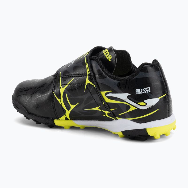 Buty piłkarskie dziecięce Joma Super Copa Jr TF black/fluor yellow 3
