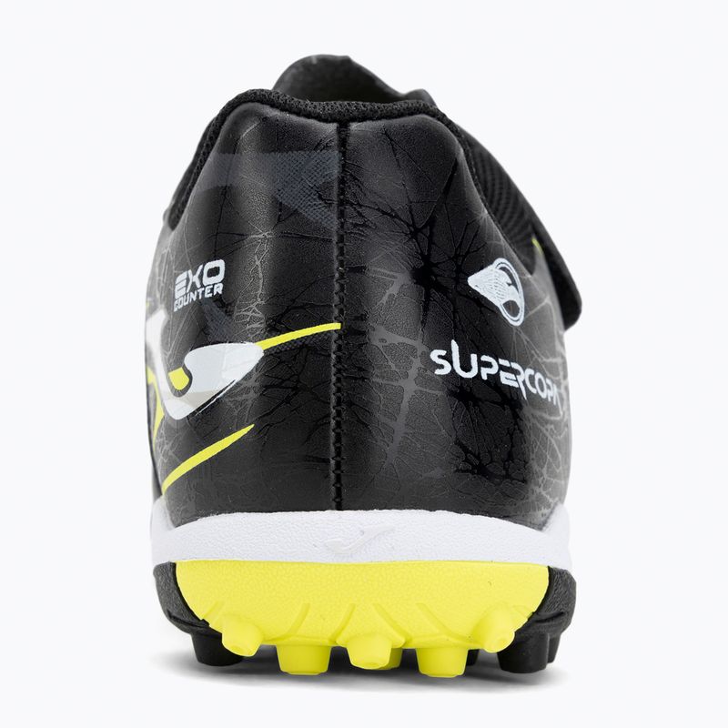 Buty piłkarskie dziecięce Joma Super Copa Jr TF black/fluor yellow 6