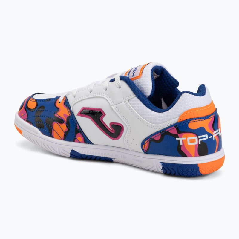 Buty piłkarskie dziecięce Joma Top Flex Jr IN white-orange 3