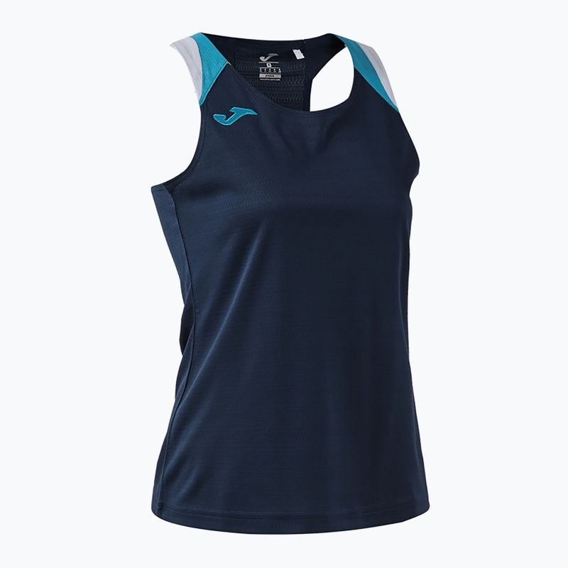 Koszulka tenisowa damska Joma Terra Tank Top dark navy/turquoise fluor 3