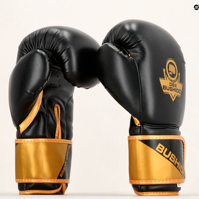 Rękawice bokserskie DBX BUSHIDO B-2v10 czarno-złote 16