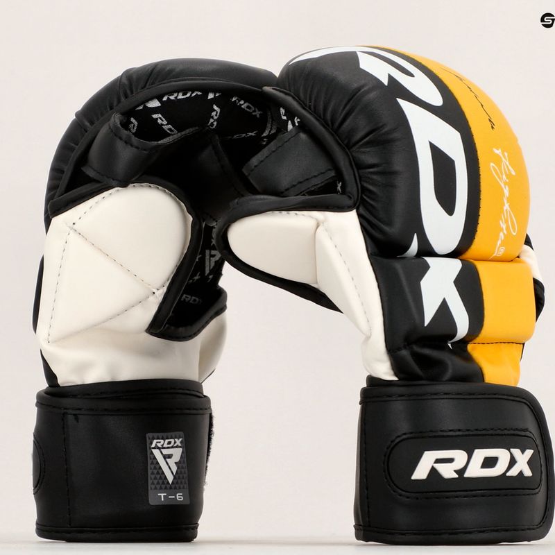 Rękawice grapplingowe RDX Grappling Glove REX T6 Plus yellow 15