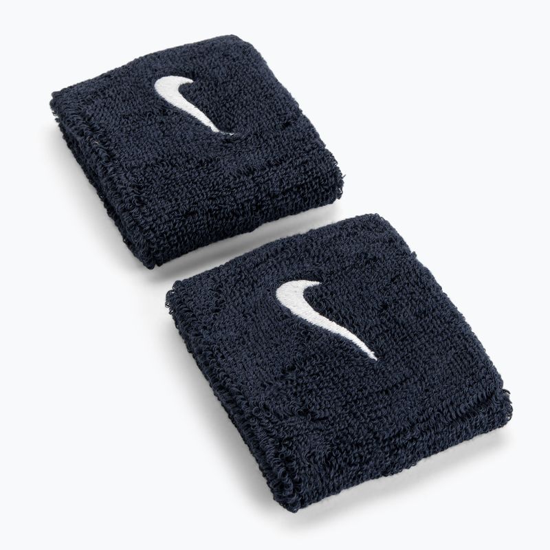 Frotki na nadgarstek Nike Swoosh Wristbands 2 szt. obsidian/white