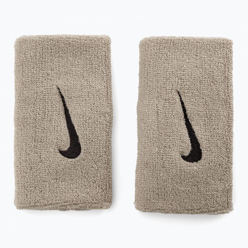 Frotki na nadgarstek Nike Swoosh Doublewide Wristbands grey 2