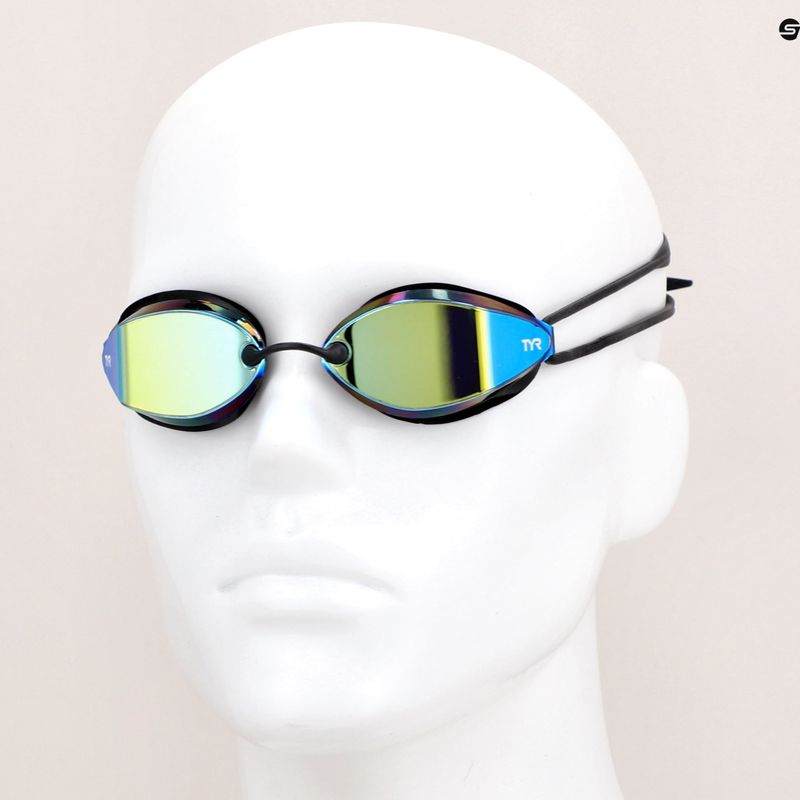 Okulary do pływania TYR Tracer-X Racing Mirrored gold/black 9